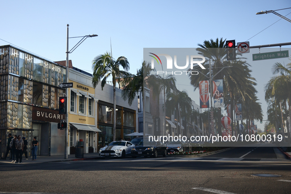 A view of Rodeo Drive in Beverly Hills, United States on November 13, 2023. 