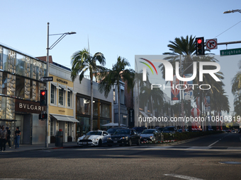 A view of Rodeo Drive in Beverly Hills, United States on November 13, 2023. (