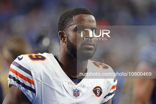 Chicago Bears cornerback Josh Blackwell (39) walks off the field after the conclusion of an NFL football game between the Chicago Bears and...