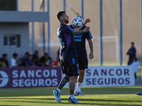 Lionel Messi during a training session at 'Lionel Andres Messi' Training Camp on November 14, 2023 in Ezeiza, Argentina. (