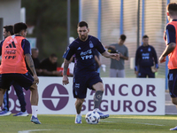 Lionel Messi during a training session at 'Lionel Andres Messi' Training Camp on November 14, 2023 in Ezeiza, Argentina. (