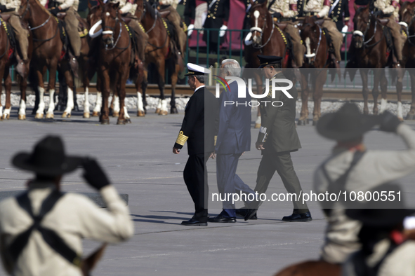 November 20, 2023, Mexico City, Mexico: The president of Mexico, Andres Manuel Lopez Obrador, accompanied by the secretaries of the National...