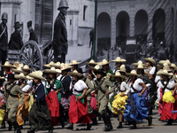 November 20, 2023, Mexico City, Mexico: Military personnel participate in costumes in the representations of scenes from the Mexican Revolut...