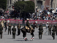 November 20, 2023, Mexico City, Mexico: Military personnel participate in costumes in the representations of scenes from the Mexican Revolut...