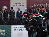 November 20, 2023, Mexico City, Mexico: The president of Mexico, Andres Manuel Lopez Obrador presides over the Civic Military Parade for the...