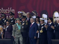 November 20, 2023, Mexico City, Mexico: The president of Mexico, Andres Manuel Lopez Obrador presides over the Civic Military Parade for the...