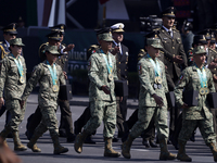 November 20, 2023, Mexico City, Mexico: Medal-winning athletes at the ''Santiago 2023'' Pan American Games in the Civic Military Parade for...