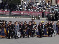 November 20, 2023, Mexico City, Mexico: Military personnel participate in costumes in the representations of scenes from the Mexican Revolut...