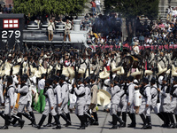 November 20, 2023, Mexico City, Mexico: Military personnel participate in costumes in the representations of scenes from the Mexican Revolut...