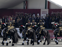 November 20, 2023, Mexico City, Mexico: The president of Mexico, Andres Manuel Lopez Obrador presides over the Civic Military Parade for the...