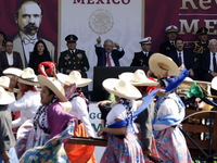 November 20, 2023, Mexico City, Mexico: The president of Mexico, Andres Manuel Lopez Obrador presides over the Civic Military Parade for the...