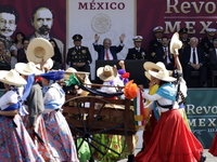 November 20, 2023, Mexico City, Mexico: The president of Mexico, Andres Manuel Lopez Obrador presides over the Civic Military Parade for the...