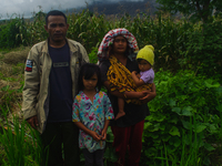 The indigenous Karo family, including Tampai Ginting, 43, his wife Nurhalimah Br Sembiring Milala, 33, and their children, Gebri Br Ginting,...