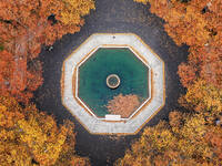 An aerial photo is showing the view of Wutong Avenue at the Sipai Lou Campus of Southeast University in Nanjing, Jiangsu Province, China, on...