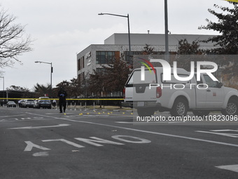 A 17-year-old student is being shot near KIPP DC College Preparatory in Washington, D.C., United States, on December 1, 2023. Police are sea...