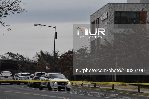 A 17-year-old student is being shot near KIPP DC College Preparatory in Washington, D.C., United States, on December 1, 2023. Police are sea...