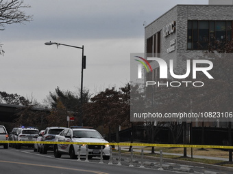 A 17-year-old student is being shot near KIPP DC College Preparatory in Washington, D.C., United States, on December 1, 2023. Police are sea...