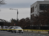 A 17-year-old student is being shot near KIPP DC College Preparatory in Washington, D.C., United States, on December 1, 2023. Police are sea...