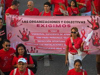 CANCUN, MEXICO - DECEMBER 1, 2023: 
Participants of the World AIDS Day March seen in the center of Cancun, on December 1st, 2023, in Cancun,...