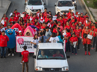 CANCUN, MEXICO - DECEMBER 1, 2023: 
Participants of the World AIDS Day March seen in the center of Cancun, on December 1st, 2023, in Cancun,...