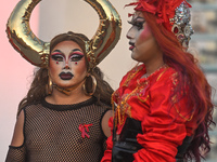 CANCUN, MEXICO - DECEMBER 1, 2023: 
Participants of the World AIDS Day March seen in the center of Cancun, on December 1st, 2023, in Cancun,...