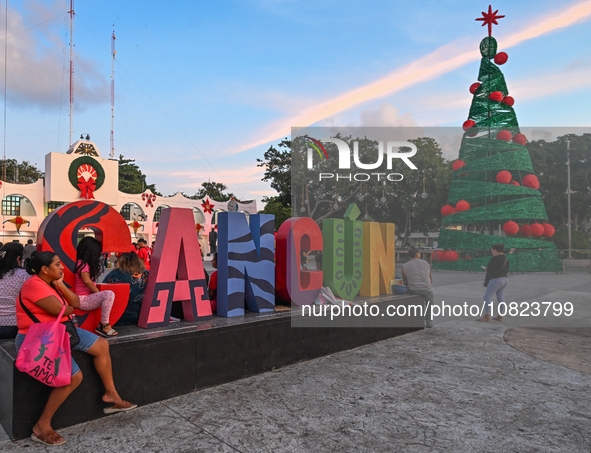 CANCUN, MEXICO - DECEMBER 1, 2023: 
Participants of the World AIDS Day March, in front of Cancun Town Hall, on December 1st, 2023, in Cancun...