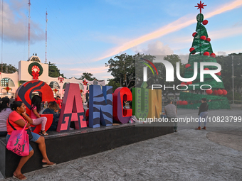 CANCUN, MEXICO - DECEMBER 1, 2023: 
Participants of the World AIDS Day March, in front of Cancun Town Hall, on December 1st, 2023, in Cancun...