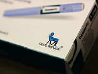 Ozempic manufactured by Novo Nordisk packaging is seen in this illustration photo taken in a pharmacy in Krakow, Poland on December 7, 2023....