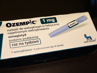 Ozempic manufactured by Novo Nordisk packaging is seen in this illustration photo taken in a pharmacy in Krakow, Poland on December 7, 2023....