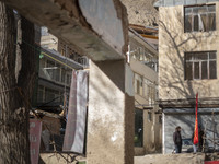 Buildings are standing in the flooded village of Imamzadeh Davood in the northwestern part of Tehran, on December 8, 2023, more than a year...