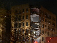 A building is collapsing at 1915 Billingsley Terrace in the Bronx, New York, United States, on December 11, 2023. There are no confirmed inj...