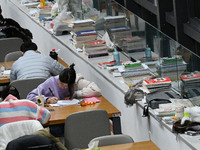 Candidates are preparing for the 2024 national postgraduate entrance exam at Hebei University of Engineering in Handan, North China's Hebei...