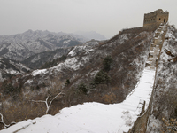 The Jinshanling Great Wall is covered in snow in Luanping County, Chengde, China, on December 14, 2023. (