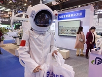 Visitors are attending the first Jiangsu (Suzhou) Educational Equipment Exhibition in Suzhou, Jiangsu Province, China, on December 15, 2023....