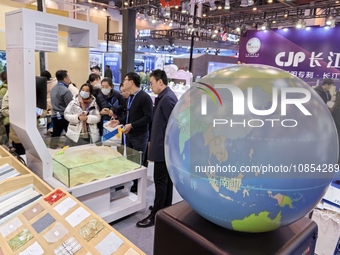 Visitors are attending the first Jiangsu (Suzhou) Educational Equipment Exhibition in Suzhou, Jiangsu Province, China, on December 15, 2023....