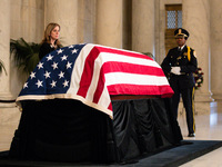 A Supreme Court Police honor guard and a former clerk of Retired Associate Justice Sandra Day O’Connor, the first woman to serve on the Supr...