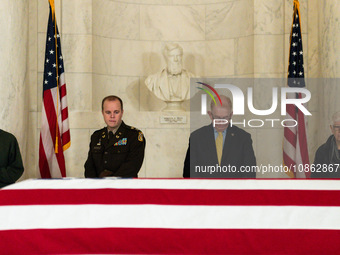 People pay their respects to retired Associate Justice Sandra Day O’Connor, the first woman to serve on the Supreme Court, as she lies in re...