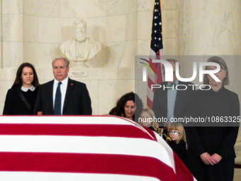 People pay their respects to retired Associate Justice Sandra Day O’Connor, the first woman to serve on the Supreme Court, as she lies in re...