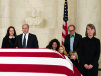 People pay their respects to retired Associate Justice Sandra Day O’Connor, the first woman to serve on the Supreme Court, as she lies in re...