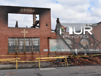 Authorities are investigating a large fire that is destroying a church at the intersection of West 3rd Street and Parker Street in Chester,...