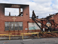 Authorities are investigating a large fire that is destroying a church at the intersection of West 3rd Street and Parker Street in Chester,...