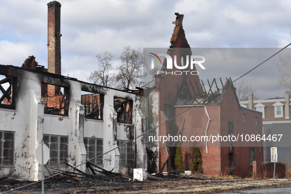 Authorities are investigating a large fire that is destroying a church at the intersection of West 3rd Street and Parker Street in Chester,...