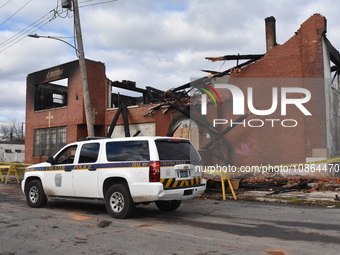 Authorities are investigating a large fire that is destroying a church at the intersection of West 3rd Street and Parker Street in Chester,...