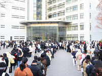 Candidates are preparing for the 2024 national postgraduate entrance examination at the test center of Nanjing Forestry University in Nanjin...