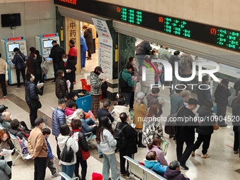 Many patients are waiting in the outpatient hall of a hospital in Shanghai, China, on January 11, 2024. (