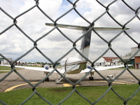 Military police are moving in the hangar of the air group in Sao Paulo, Brazil, on January 12, 2024, after finding the helicopter that went...