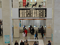 Patients are making appointments, paying fees, and collecting medicine at a hospital in Shanghai, China, on January 16, 2024. (