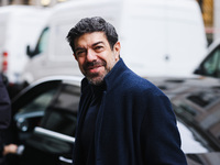 Pierfrancesco Favino is seen during the Milan Fashion Week Menswear Fall/Winter 2024/2025 on January 16, 2024 in Milan, Italy (