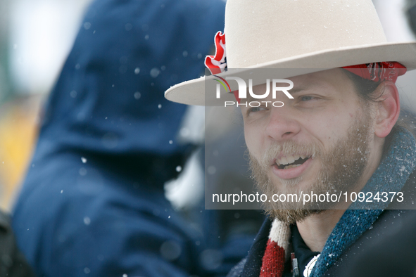 Thomas Rousseau, founder of American white nationalist and neo-fascist hate group Patriot Front, appears at the 51st annual March For Life i...