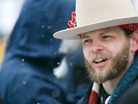 Thomas Rousseau, founder of American white nationalist and neo-fascist hate group Patriot Front, appears at the 51st annual March For Life i...